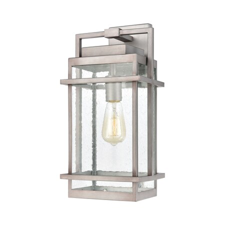 ELK LIGHTING Breckenridge 1-Light Sconce in Weathered Zinc with Seedy Glass 46771/1